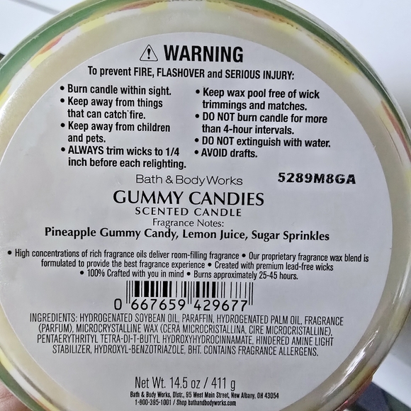 Bath & Body Works Gummy Candies Candle - Picture 2 of 2